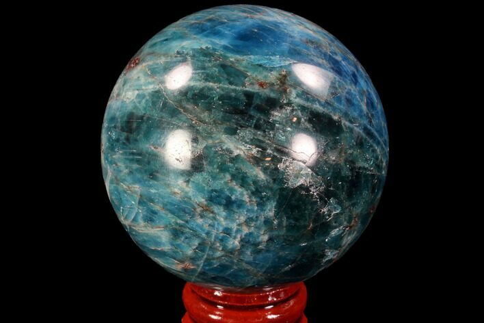 Bright Blue Apatite Sphere - Madagascar #90192